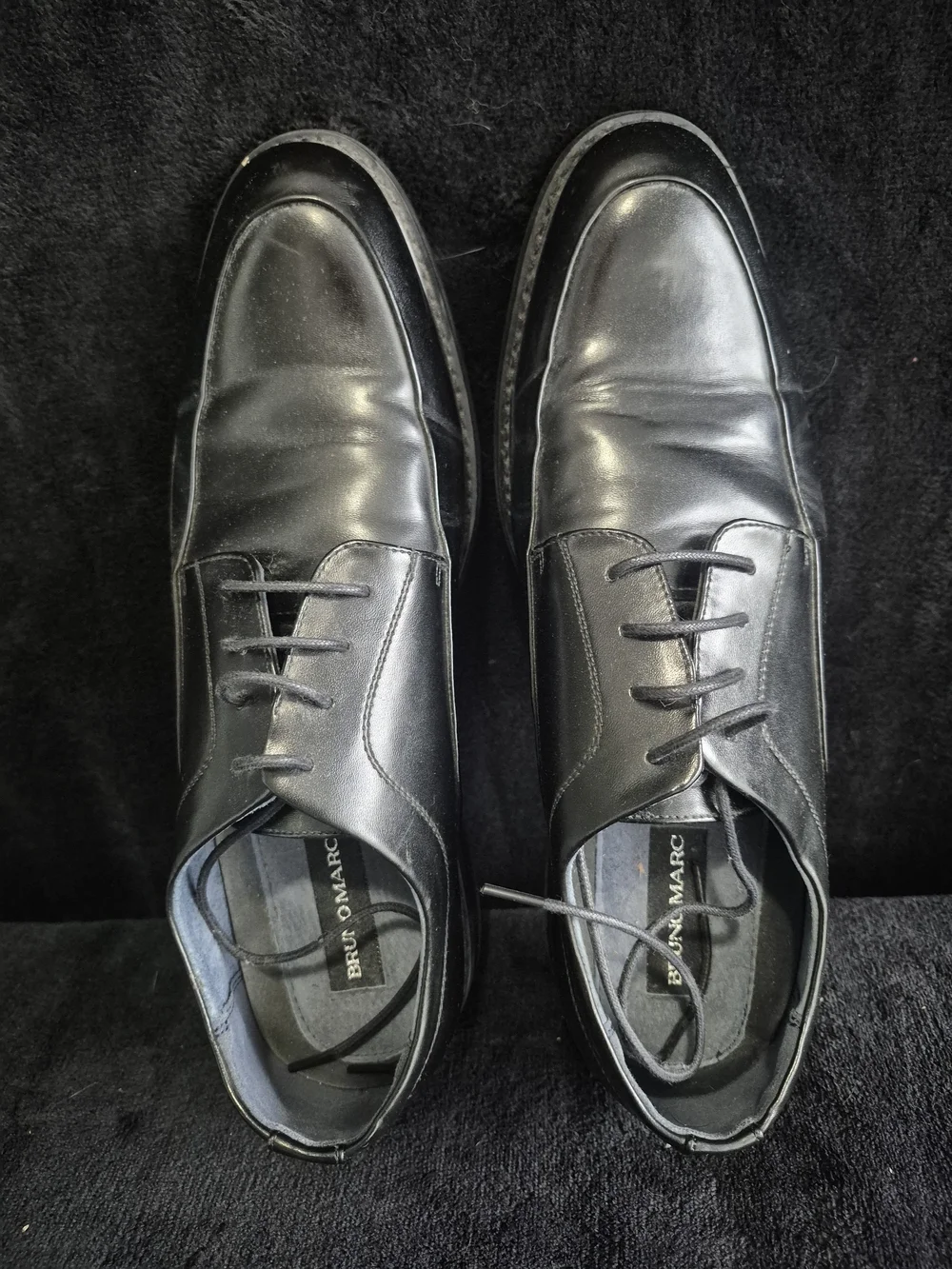 Black Leather Lace-Up Men's Dress Shoes
